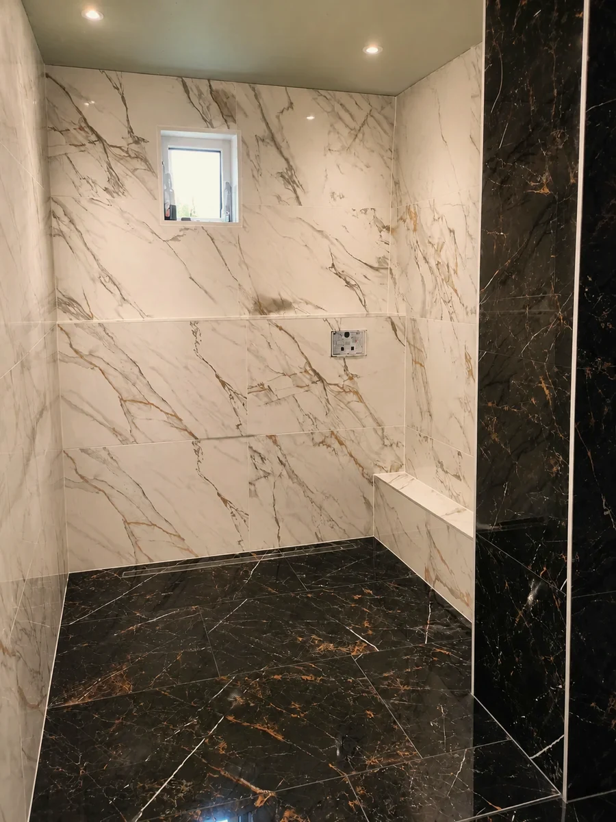 Badkamerrenovatie · realisatie 2 door Stonix in regio Antwerpen